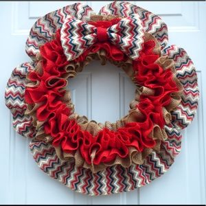 Summer Burlap Wreath.